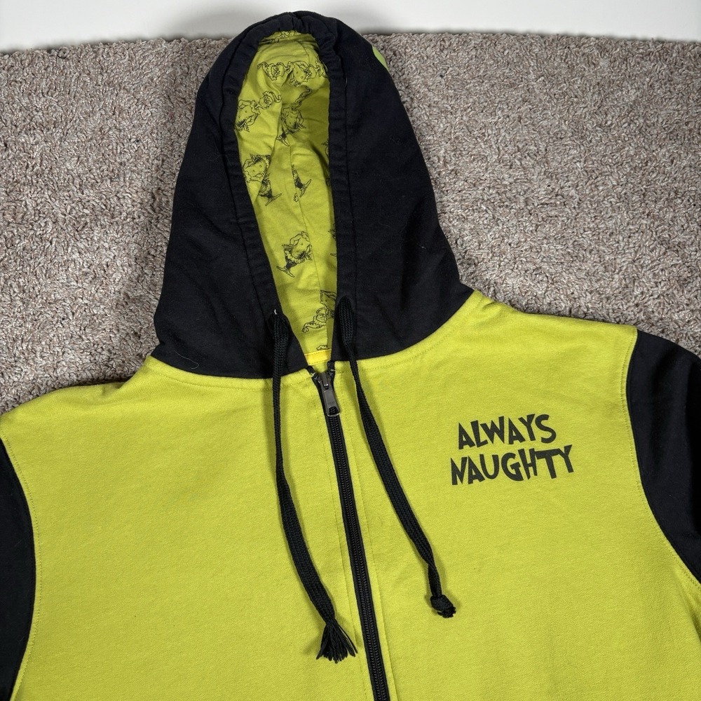The Grinch Hoodie Size S Adults Green Full Zip Universal Studios Graphic